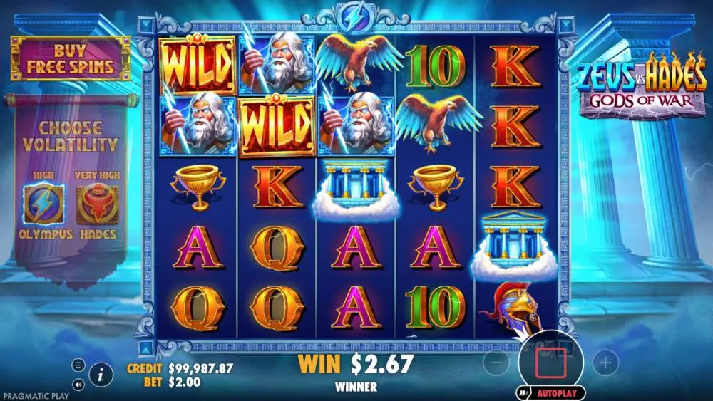 Pełen arsenał funkcji bonusowych w Zeus vs Hades Pełen arsenał funkcji bonusowych w Zeus vs Hades